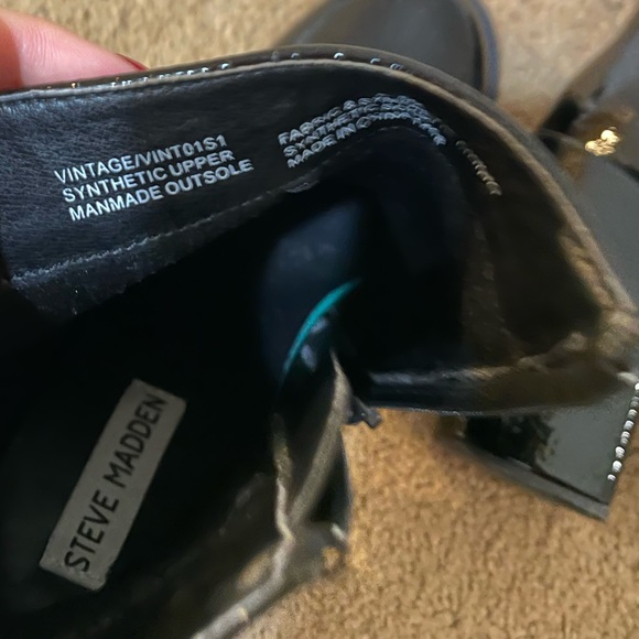 Steve Madden Black Leather Booties - Picture 7 of 7